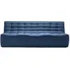 ETHNICRAFT canapé à 3 places N701 (Bleu - Tissu)