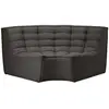 ETHNICRAFT canapé d'angle rond N701 (Gris foncé - Tissu)