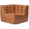 ETHNICRAFT canapé d'angle N701 (Cuir vieilli - cuir)