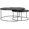 2 tables basses en métal à plateau rond 93 cm - Ethnicraft Accessories