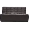 ETHNICRAFT canapé à 2 places N701 (Gris foncé - Tissu)