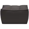 ETHNICRAFT pouf ottomane N701 (Gris foncé - Tissu)
