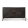 ETHNICRAFT buffet TABWA avec 3 portes (Noir - Teak)