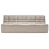 ETHNICRAFT canapé à 3 places N701 (Beige - Tissu)