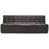 ETHNICRAFT canapé à 3 places N701 (Gris foncé - Tissu)