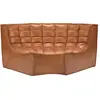 ETHNICRAFT canapé d'angle rond N701 (Cuir vieilli - cuir)