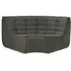 ETHNICRAFT canapé d'angle rond N701 90° (Musc - Tissu recyclé écologiq...