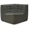ETHNICRAFT canapé d'angle carré N701 90° (Musc - Tissu recyclé écologi...