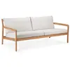 Ethnicraft - Canapé de jardin rembourré Jack - Blanc - Tissu polypropy...