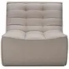 ETHNICRAFT fauteuil N701 (Ecru - Tissu recyclé écologique)