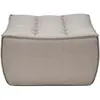 ETHNICRAFT pouf ottomane N701 (Ecru - Tissu recyclé écologique)