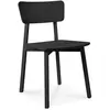 ETHNICRAFT set de 4 chaises CASALE (Peint en noir - chêne)