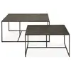 Ethnicraft - Tables gigognes Pentagon - Noir - Mineral - Designer Ethn...