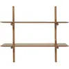 Étagère murale 2 étages en acajou massif 100x35x91 cm PI - Ethnicraft ...