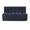 Ethnicraft - Canapé 2 places N701 - Gris - Coton recyclé - Designer Ja...