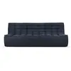 Ethnicraft - Canapé 3 places ou + N701 - Gris - Coton recyclé - Design...