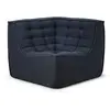 ETHNICRAFT canapé d'angle carré N701 90° (Graphite - Tissu recyclé éco...