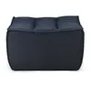 ETHNICRAFT pouf ottomane N701 (Graphite - Tissu recyclé écologique)