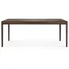 ETHNICRAFT table rectangulaire BOK (200 x 95 x 76 cm - Chêne brun)