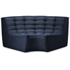 ETHNICRAFT canapé d'angle rond N701 90° (Graphite - Tissu recyclé écol...
