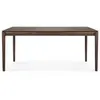 ETHNICRAFT table rectangulaire BOK (180 x 90 x 76 cm - Chêne brun)