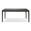 ETHNICRAFT table rectangulaire BOK (180 x 90 x 76 cm - Chêne teint noi...