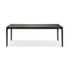 ETHNICRAFT table rectangulaire BOK (220 x 95 x 76 cm - Chêne teint noi...