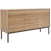 ETHNICRAFT buffet WHITEBIRD avec 3 portes (Naturel - Chêne et métal)