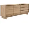 ETHNICRAFT buffet WAVE avec 2 portes et 3 tiroirs (Naturel - chêne)