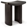 ETHNICRAFT tabouret ROLLER MAX (Acajou brun foncé - bois massif)
