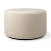 ETHNICRAFT pouf BARROW 60 x 60 x H 35 cm (Off white - Tissu)