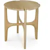 ETHNICRAFT table basse PI Ø 47 cm (Chêne - bois massif)