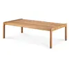 Ethnicraft - Table basse Jack - Bois naturel - Teck massif - Designer ...