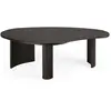 Ethnicraft - Table basse Boomerang - Bois naturel - Acajou massif tein...