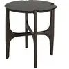ETHNICRAFT table basse PI Ø 47 cm (Acajou brun foncé - bois massif)