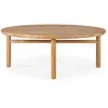 ETHNICRAFT table ronde basse d'extérieur QUATRO Ø95cm (Teck - Bois)
