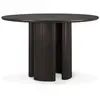 ETHNICRAFT table ronde ROLLER MAX (Ø 150 cm - Acajou marron foncé)