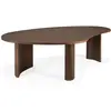 ETHNICRAFT table basse BOOMERANG 126 cm (Teck marron - bois massif)