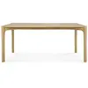 ETHNICRAFT table rectangulaire PI (180 x 90 x 76 cm - chêne naturel)