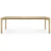 ETHNICRAFT table rectangulaire PI (240 x 100 x 76 cm - chêne naturel)