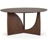 ETHNICRAFT table round GEOMETRIC Ø 150 cm (Teck peint marron - bois ma...
