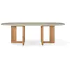 Ethnicraft - Table ovale Trestle - Gris - Teck recyclé
