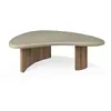 Ethnicraft - Table basse Boomerang - Gris - Teck recyclé - Designer Al...