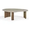 Ethnicraft - Table basse Boomerang - Gris - Teck recyclé - Designer Al...
