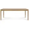ETHNICRAFT table rectangulaire BOK (200 x 95 x 76 cm - chêne verni)