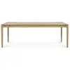 ETHNICRAFT table rectangulaire BOK (220 x 95 x 76 cm - chêne verni)
