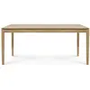 ETHNICRAFT table rectangulaire BOK (180 x 90 x 76 cm - chêne verni)
