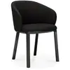 Ethnicraft - Fauteuil rembourré Unda - Noir - Mousse haute densité - D...