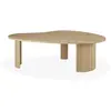 ETHNICRAFT table basse BOOMERANG 126 cm (Chêne - bois massif)