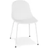 ALTER EGO Chaise design perforée 'VIKY' blanche intérieure / extérieure